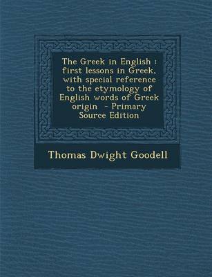 Book cover for The Greek in English