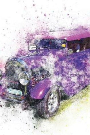 Cover of Retro Purple Car Watercolor Journal