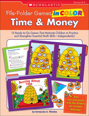 Book cover for File-Folder Games in Color: Time & Money