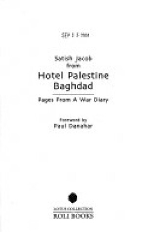 Cover of Satish Jacob from Hotel Palestine Baghdad