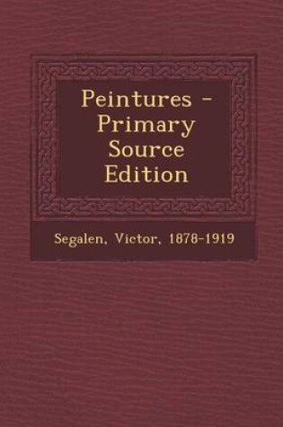 Cover of Peintures - Primary Source Edition