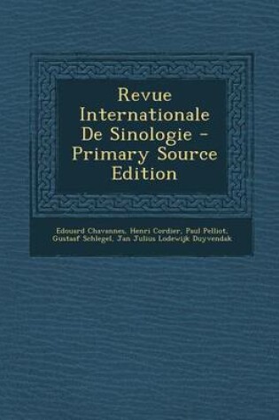 Cover of Revue Internationale de Sinologie