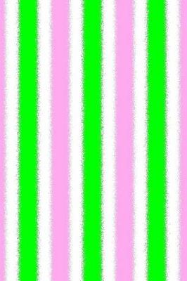 Book cover for Pink & Green Stripes Notebook