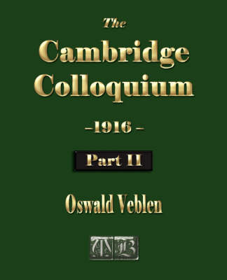 Book cover for The Cambridge Colloquium - 1916 - Part Two