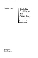 Book cover for Disability, Civil Rights, and Public Policy