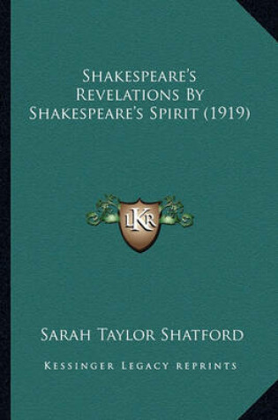 Cover of Shakespeare's Revelations by Shakespeare's Spirit (1919)