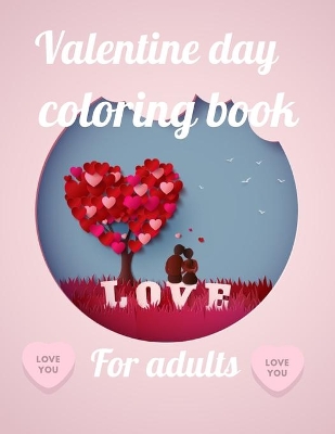 Book cover for Valentine day coloring book for adults