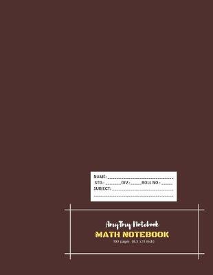 Book cover for Math Notebook - AmyTmy Notebook - 100 pages - 8.5 x 11 inch - Matte Cover