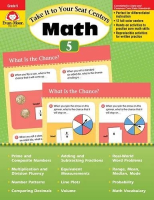 Cover of Take It to Your Seat: Math Centers, Grade 5 Teacher Resource