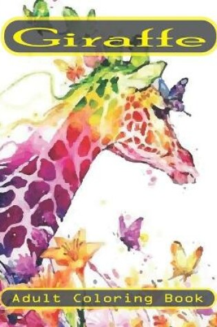 Cover of giraffe adult coloring book