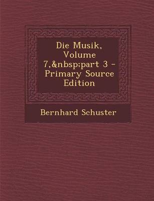 Book cover for Die Musik, Volume 7, Part 3