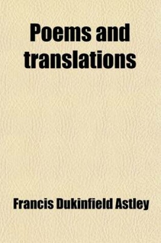 Cover of Poems and Translations