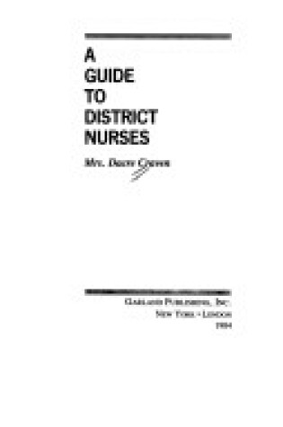 Cover of Guide to District Nurses