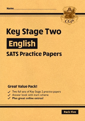 Book cover for KS2 English SATS Practice Papers: Pack 5 - for the 2025 tests (with free Online Extras)