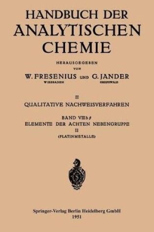 Cover of Elemente der Achten Nebengruppe