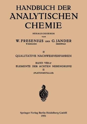 Book cover for Elemente der Achten Nebengruppe