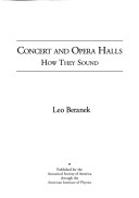 Book cover for Concert and Opera Halls