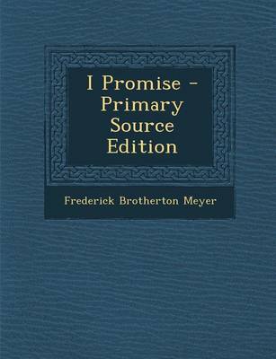 Book cover for I Promise - Primary Source Edition