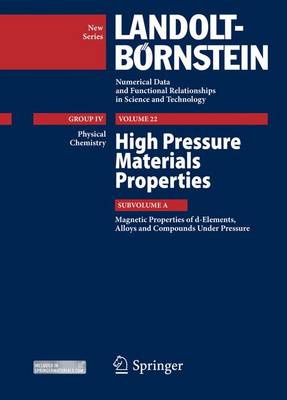 Book cover for High Pressure Materials Properties