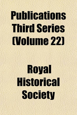 Book cover for Publications Third Series (Volume 22)