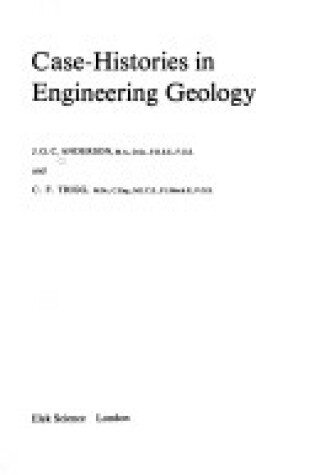 Cover of Case Histories in Engineering Geology