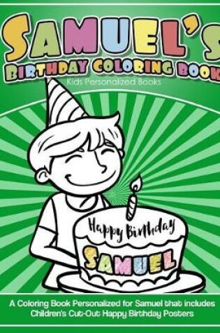 Cover of Samuel's Birthday Coloring Book Kids Personalized Books