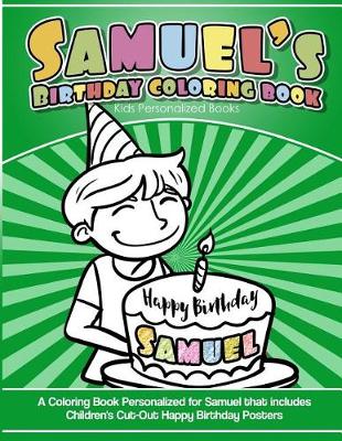 Book cover for Samuel's Birthday Coloring Book Kids Personalized Books