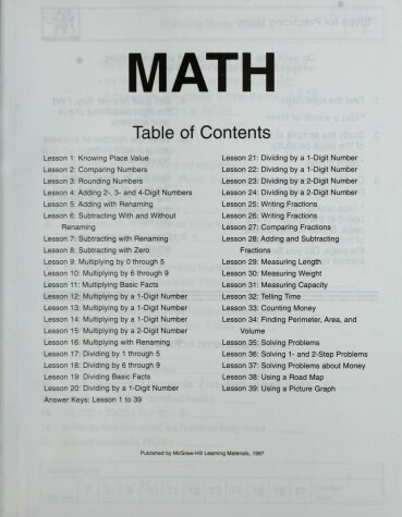 Book cover for Math Grade 4