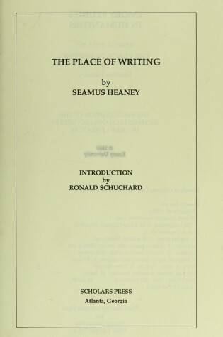 Cover of Place of Writing