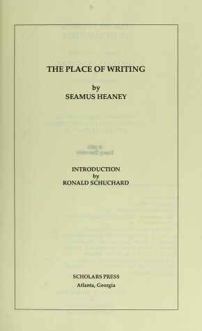 Book cover for Place of Writing