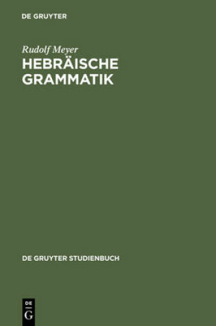 Cover of Hebraische Grammatik