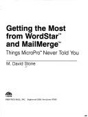 Book cover for Getting the Most from WORDSTAR and MailMerge