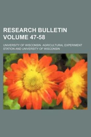 Cover of Research Bulletin Volume 47-58