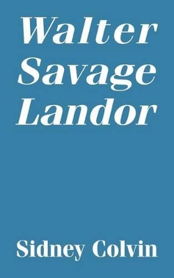 Book cover for Walter Savage Landor