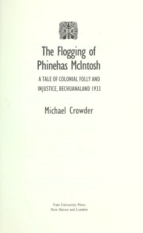 Book cover for The Flogging of Phinehas McIntosh