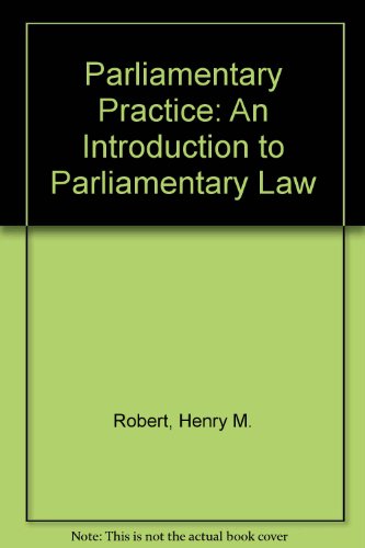 Book cover for Parliamentary Practice