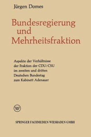 Cover of Mehrheitsfraktion und Bundesregierung