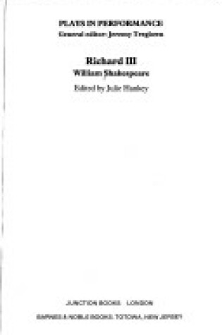 Cover of Richard III (Plays in Performance)