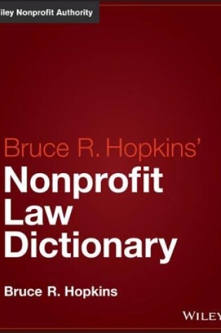 Cover of Hopkins' Nonprofit Law Dictionary