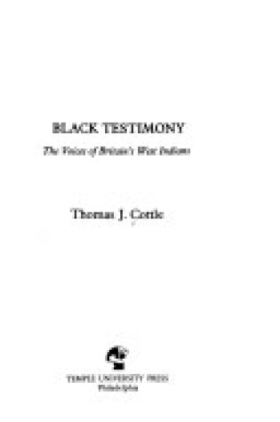 Cover of Black Testimony
