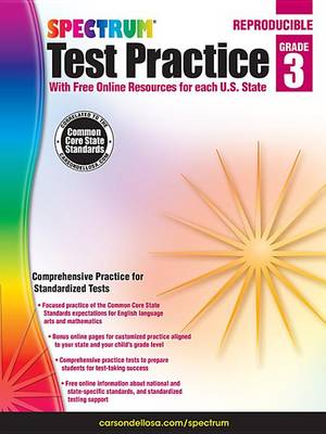 Book cover for Spectrum Test Practice, Grade 3