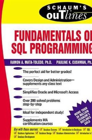 Cover of Schaum's Outline of Fundamentals of SQL Programming