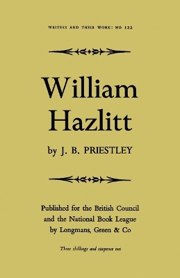 Cover of William Hazlitt