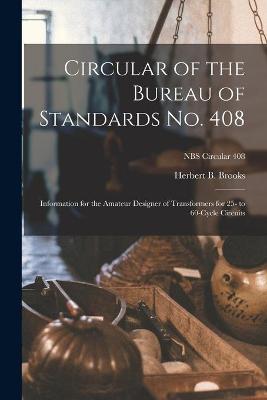 Book cover for Circular of the Bureau of Standards No. 408