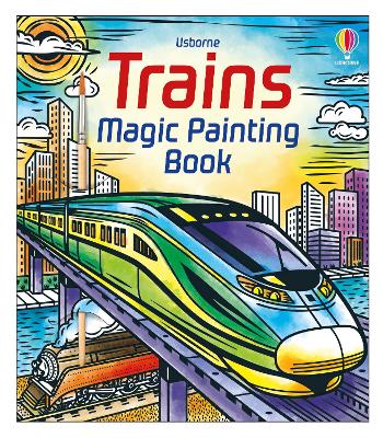 Book cover for Trains Magic Painting Book