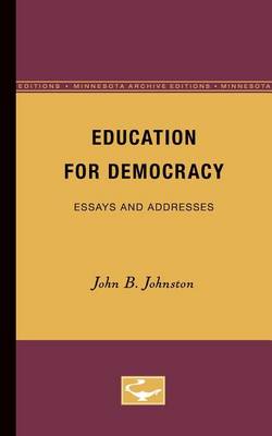 Book cover for Education for Democracy