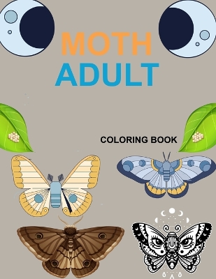 Book cover for Moth Adult Coloring Book