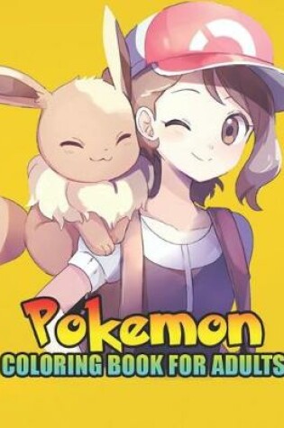 Cover of pokemon coloring book for adults