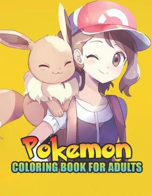 Book cover for pokemon coloring book for adults