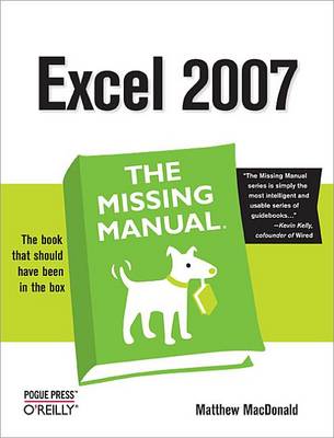 Book cover for Excel 2007: The Missing Manual